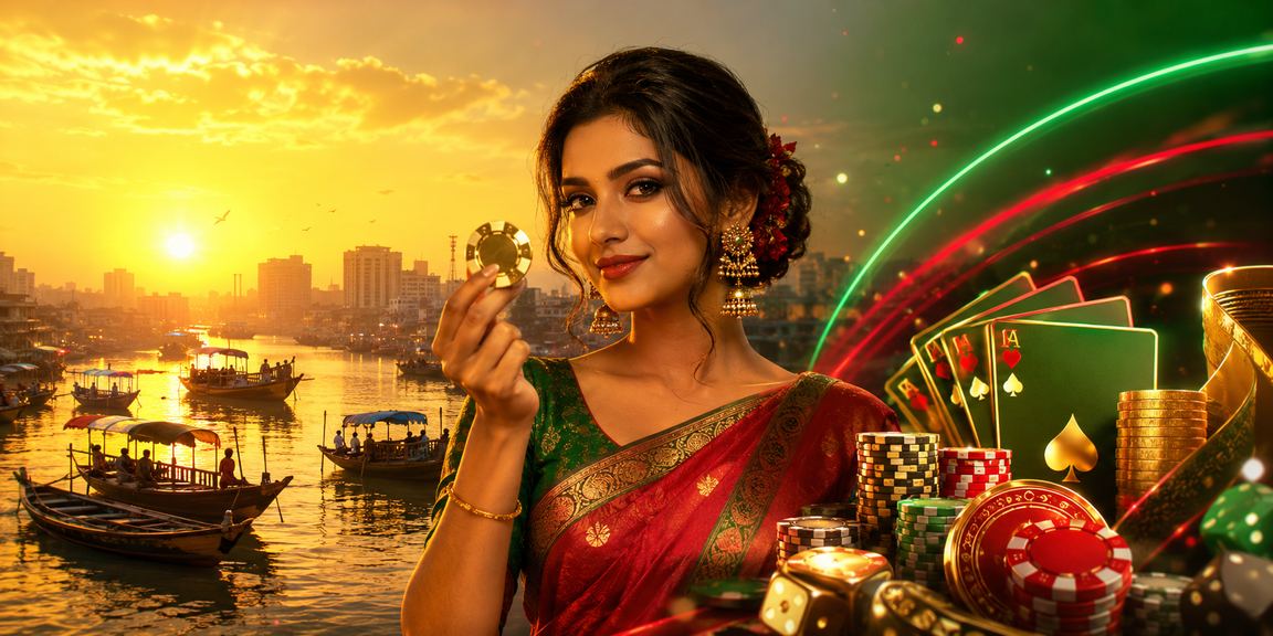 বরিশালে লাল ও সবুজ পোশাকে রামি গেম খেলছেন দুজন ব্যবহারকারী