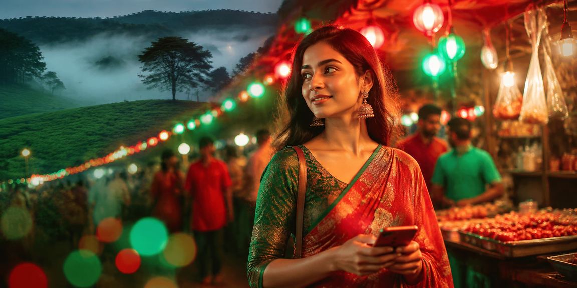 সিলেটে b44 মোবাইল পেমেন্ট ও লগইন করছেন একজন বাংলাদেশি ব্যবহারকারী